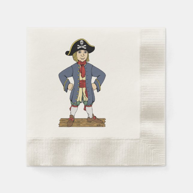 Niedlich Pirate Lad Serviette (Vorderseite)