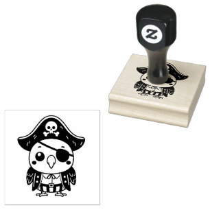 Niedlich Pirate Parrot Gummistempel