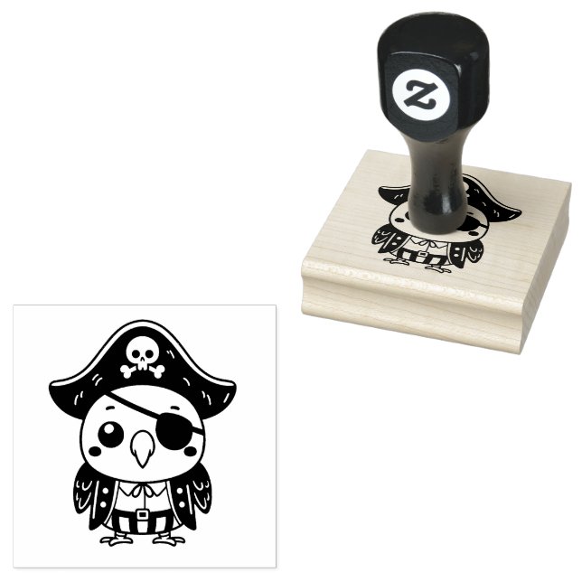 Niedlich Pirate Parrot Gummistempel (Stempel)