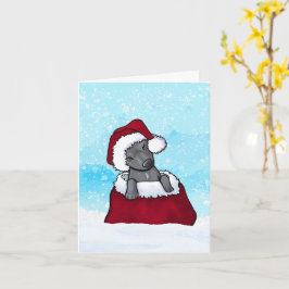 Niedlich Pit Bull Weihnachtskarte Karte