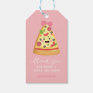 Niedlich Pizza Birthday Party Danke Girls Geschenkanhänger