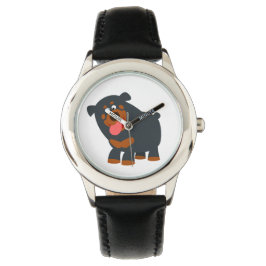 Niedlich Playful Cartoon Rottweiler Watch Armbanduhr