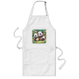 Niedlich Playful Little Pandas - Anime Style Lange Schürze