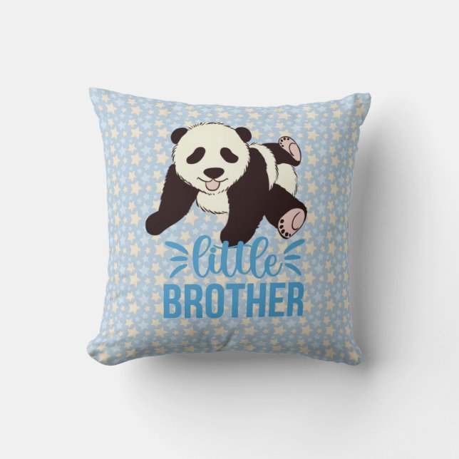 Niedlich Playful Panda Bear Little Brother Kissen (Vorderseite)