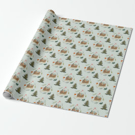 Niedlich Playful Sleigh Holiday Weihnachtsgeschenk Geschenkpapier