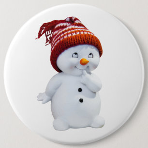 NIEDLICH PLAYFUL SNOWMAN BUTTON