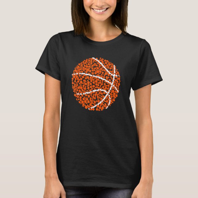 Niedlich Polka Dot Basketball Lover Player Interna T-Shirt (Vorderseite)