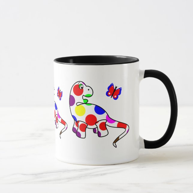 Niedlich Polka Dot Dinosaur Tasse (Rechts)