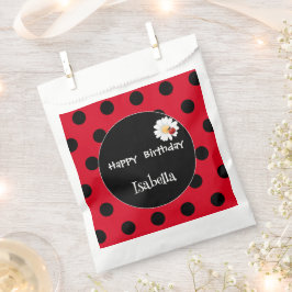 Niedlich Polka dot Ladybug Daisy Blume Geburtstags Geschenktütchen