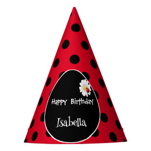 Niedlich Polka dot Ladybug Daisy Blume Geburtstags Partyhütchen