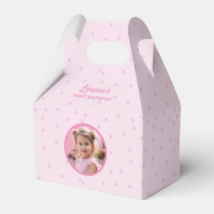 Niedlich Polka Dot Pattern Pink Geburtstagsparty F Geschenkschachtel