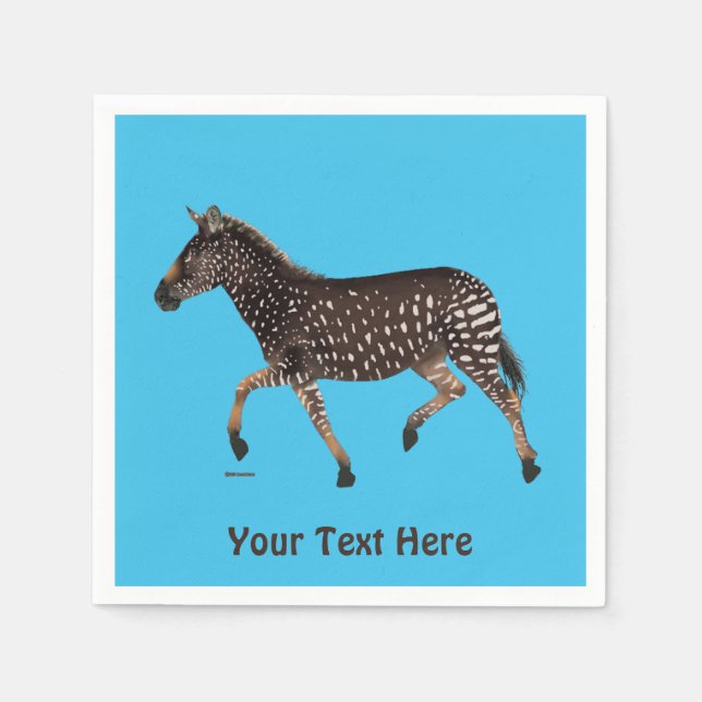 Niedlich Polka Dot Zebra Serviette (Vorderseite)