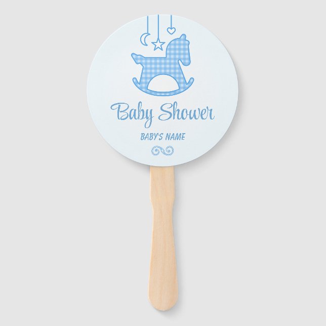 Niedlich Pony Baby Dusche Fächer (Vorderseite)