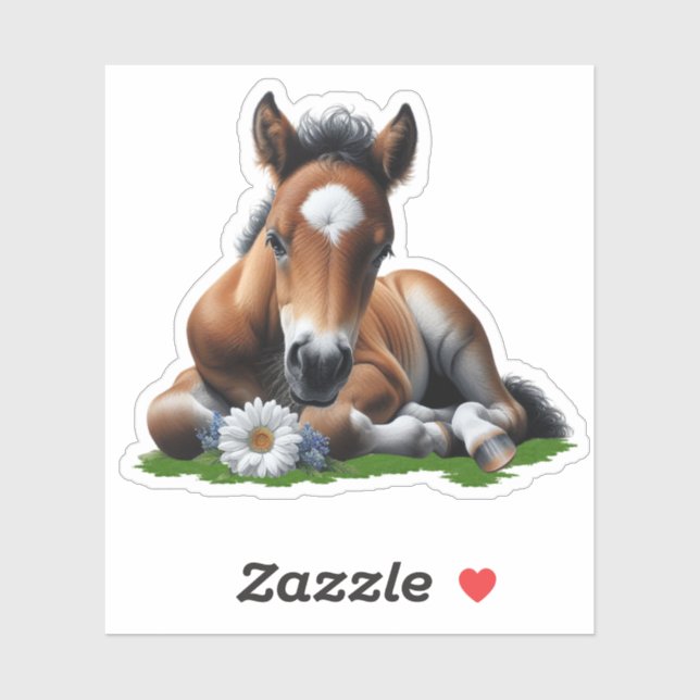 Niedlich Pony Foal Aufkleber (Blatt)