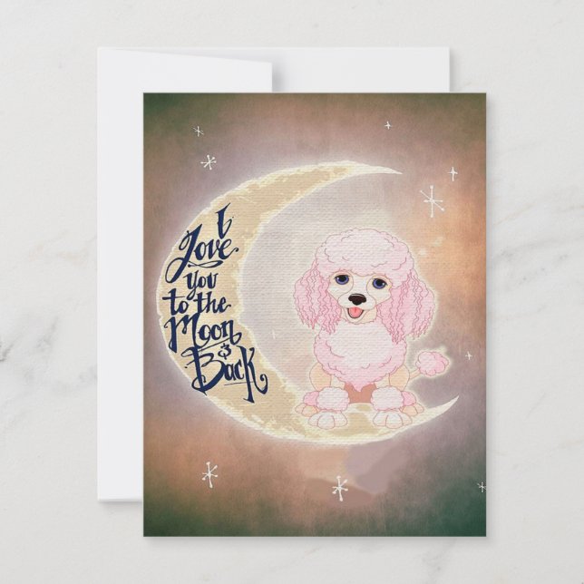 Niedlich Poodle | Großes Geschenk für Sommersolsti Einladung (Vorderseite)