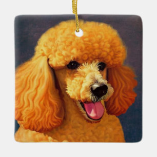 Niedlich Poodle Keramikornament