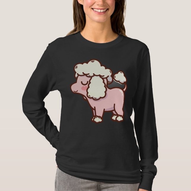 Niedlich Poodle T-Shirt (Vorderseite)