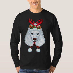 Niedlich Poodle Weihnachten Karo Kariertes Muster T-Shirt