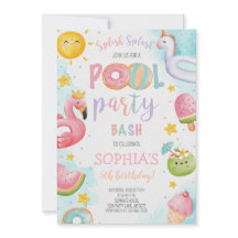 Niedlich Pool Party Geburtstagsbash