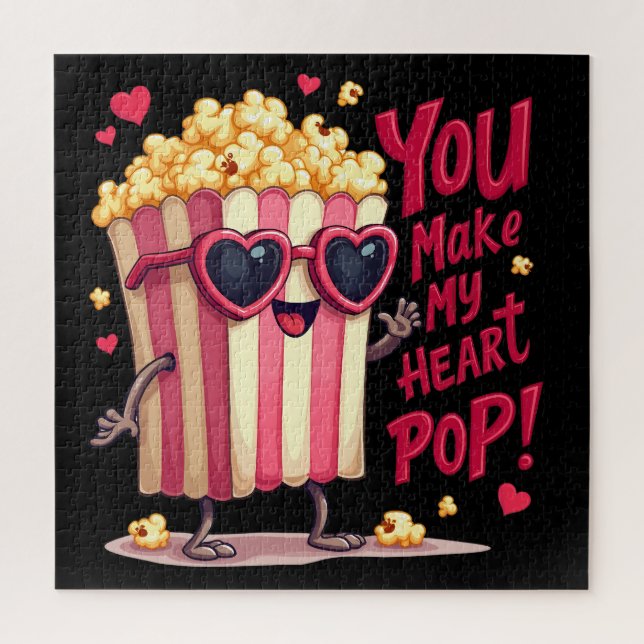 Niedlich Popcorn Valentine Sie machen mein Herz Po (Vertikal)