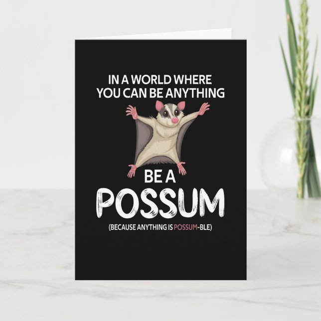 Niedlich Possum Girl Opossum Lover Possum Whispere Karte (Vorderseite)