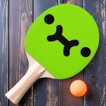 Niedlich Pouty Face Green Ping Pong Paddle