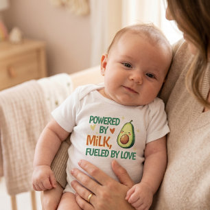 Niedlich Powered by Milk Fueled by Love Avocado We Baby Strampler
