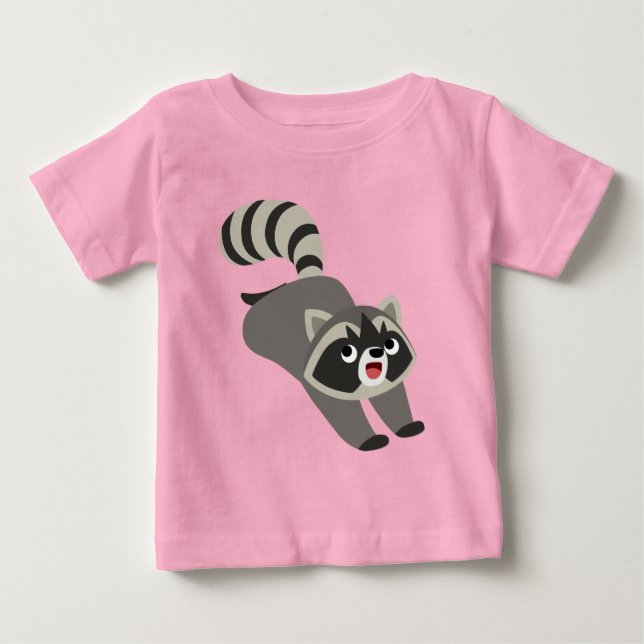Niedlich Prankings Cartoon Raccoon Baby T - Shirt (Vorderseite)