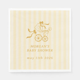 Niedlich Preppy Baby Stroller Babydusche Serviette