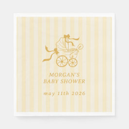 Niedlich Preppy Baby Stroller Babydusche Serviette