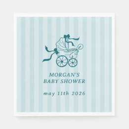 Niedlich Preppy Baby Stroller Babydusche Serviette