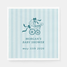 Niedlich Preppy Baby Stroller Babydusche Serviette