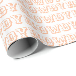 Niedlich Preppy Girl Howdy Pastel Peach Pink Geschenkpapier