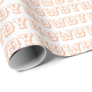 Niedlich Preppy Girl Howdy Pastel Peach Pink Geschenkpapier