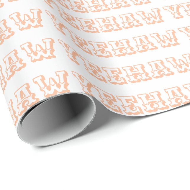 Niedlich Preppy Girly Yeehaw Pastell Peach Pink Geschenkpapier (Rolleneckpunkt)