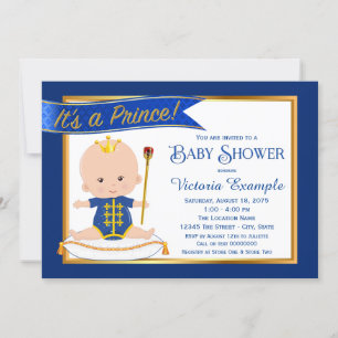 Niedlich Prince Baby Shower Einladungen