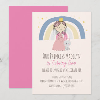 Niedlich Princess Birthday Party Einladung