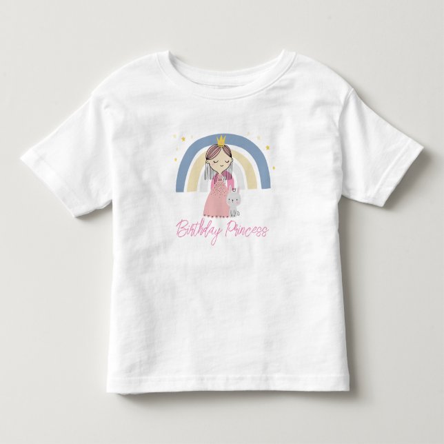Niedlich Princess Birthday Party Kleinkind T-shirt (Vorderseite)