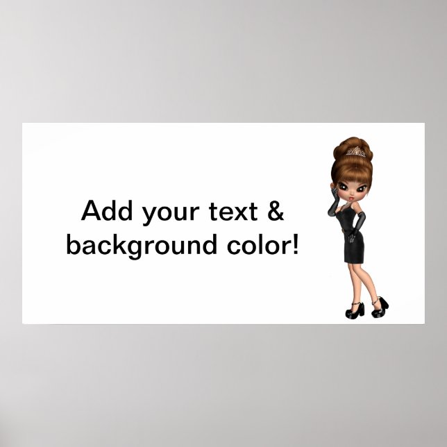 Niedlich Princess Diva Party Banner Poster (Vorne)