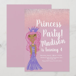 Niedlich Princess Party Doodle Einladung
