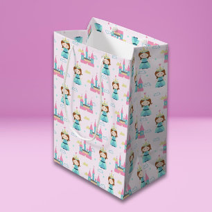 Niedlich Princess Pink Castle Girl Babydusche Part Mittlere Geschenktüte