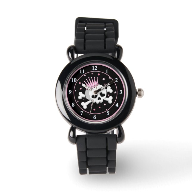 Niedlich Princess Skull Armbanduhr (Vorderseite)