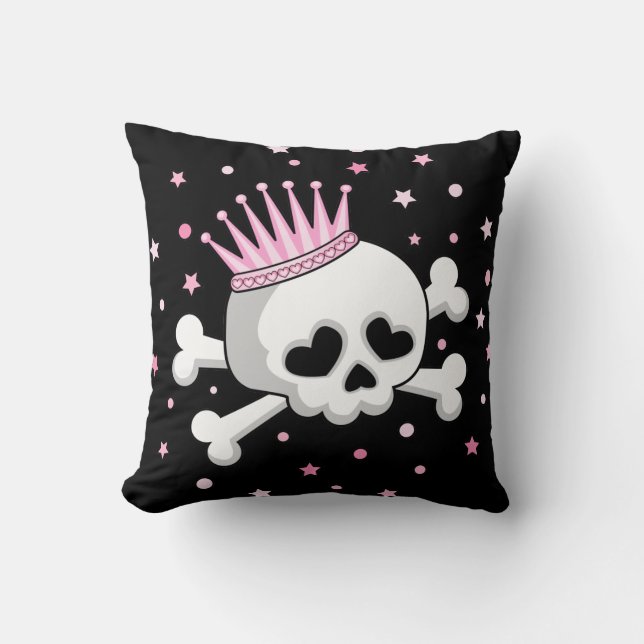 Niedlich Princess Skull Kissen (Vorderseite)