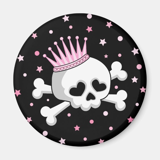 Niedlich Princess Skull Magnet (Vorne)