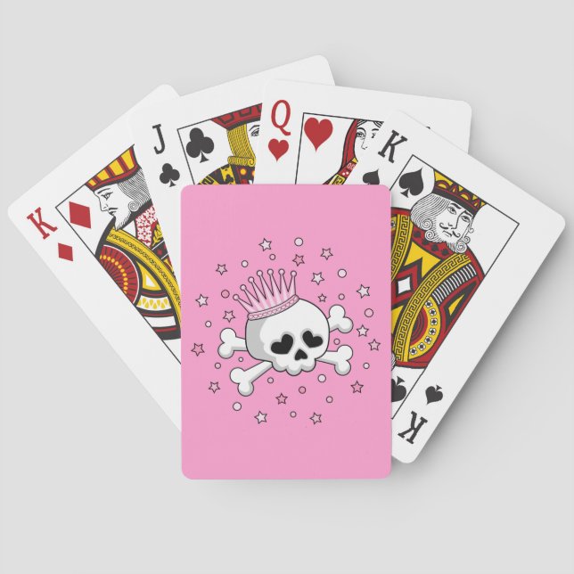 Niedlich Princess Skull Spielkarten (Rückseite)