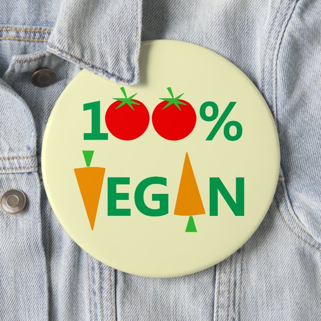 Niedlich Pro Vegan Message Colorful Clever Button (Beispiel)