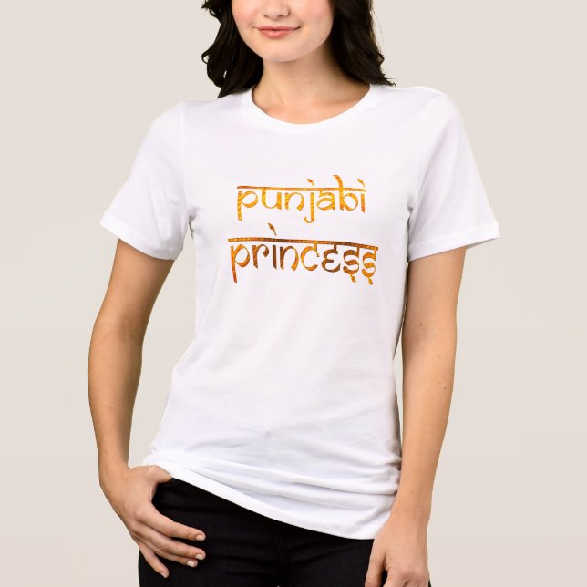 Niedlich Proud Punjabi Prinzessin - Indischer Punj Tri-Blend Shirt (Vorderseite)