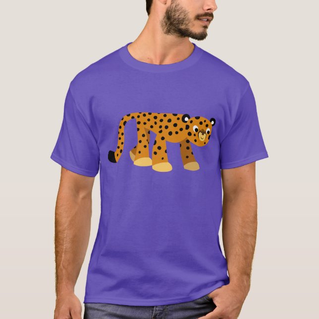 Niedlich Prowling Cartoon Cheetah T - Shirt (Vorderseite)