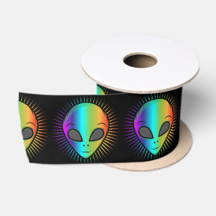Niedlich Psychedelische Alien Head Thunder_Cove Satinband