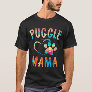 Niedlich Puggle Mama Pet Möpsen Lover Apparel Dog T-Shirt
